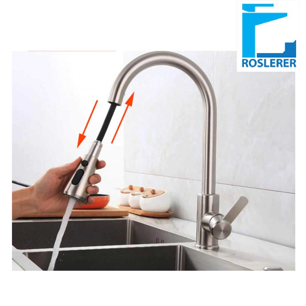 Rl802 Vòi rửa bát rút dây Roslerer RL-805 - Ảnh 1
