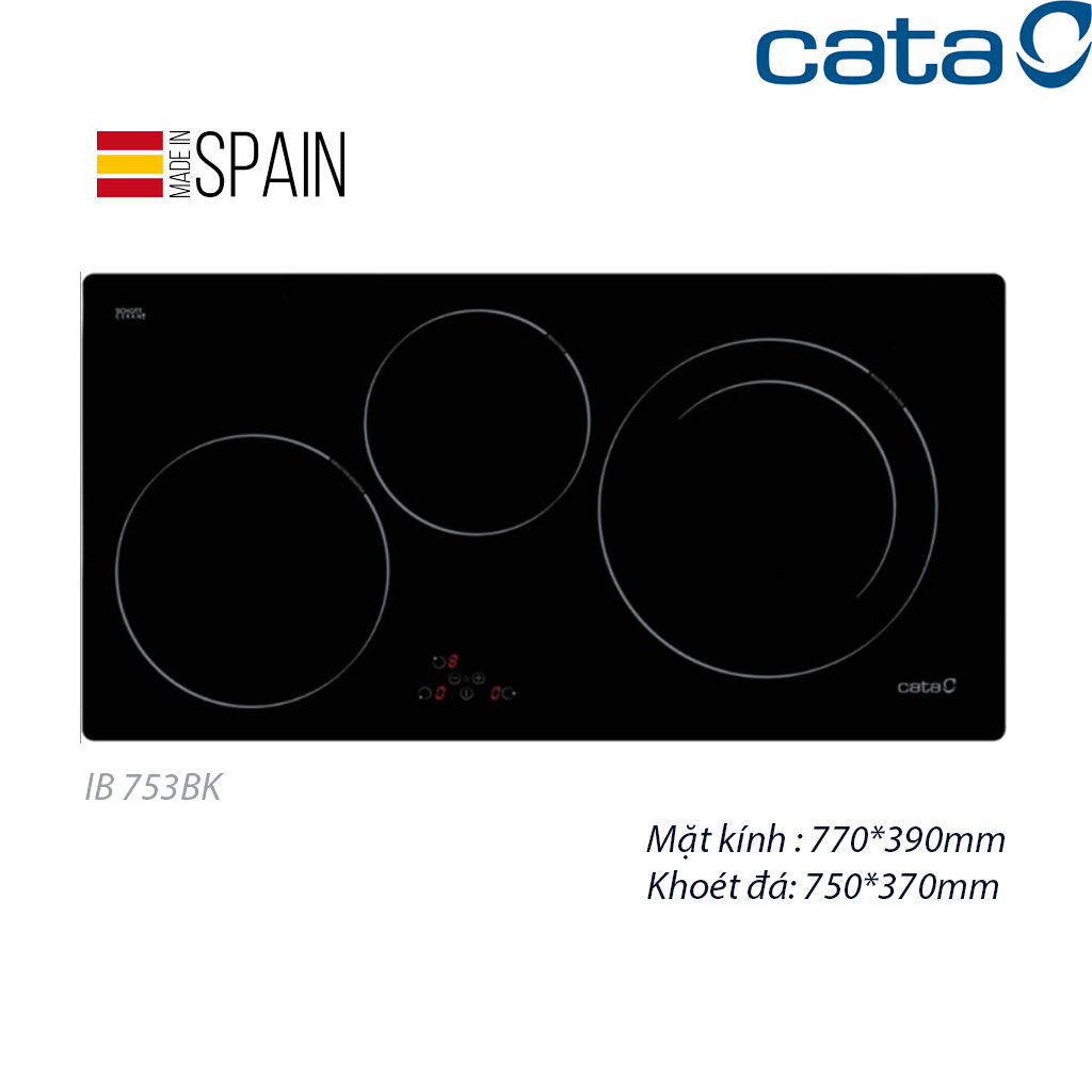 bếp-cata-ib-753bk Bếp từ Cata IB753 BK NK Tây Ban Nha - Ảnh 1