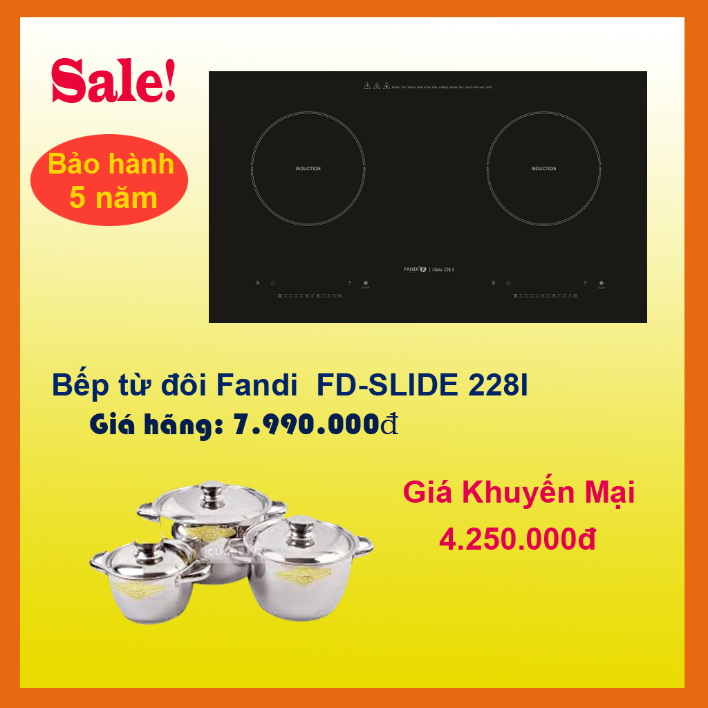 fandi-228i Bếp từ Fandi FD- SLUDE 228I - Ảnh 1