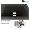 BẾP 2 từ Arber AB-Ei602 ( bo viền kim loại kính)