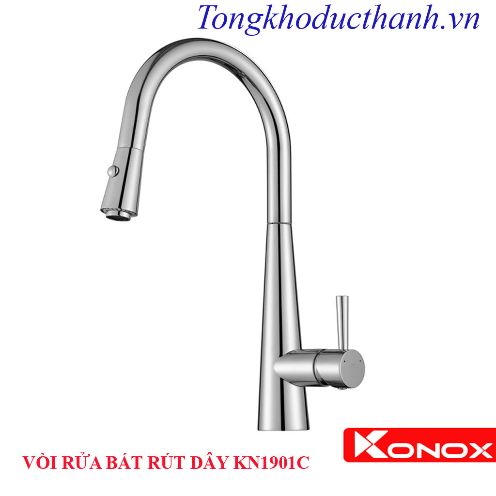 1901c VÒI RỬA BÁT RÚT DÂY KN1901C - Ảnh 1
