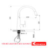 VÒI RỬA BÁT konox  RÚT DÂY KN1901B - Ảnh 2