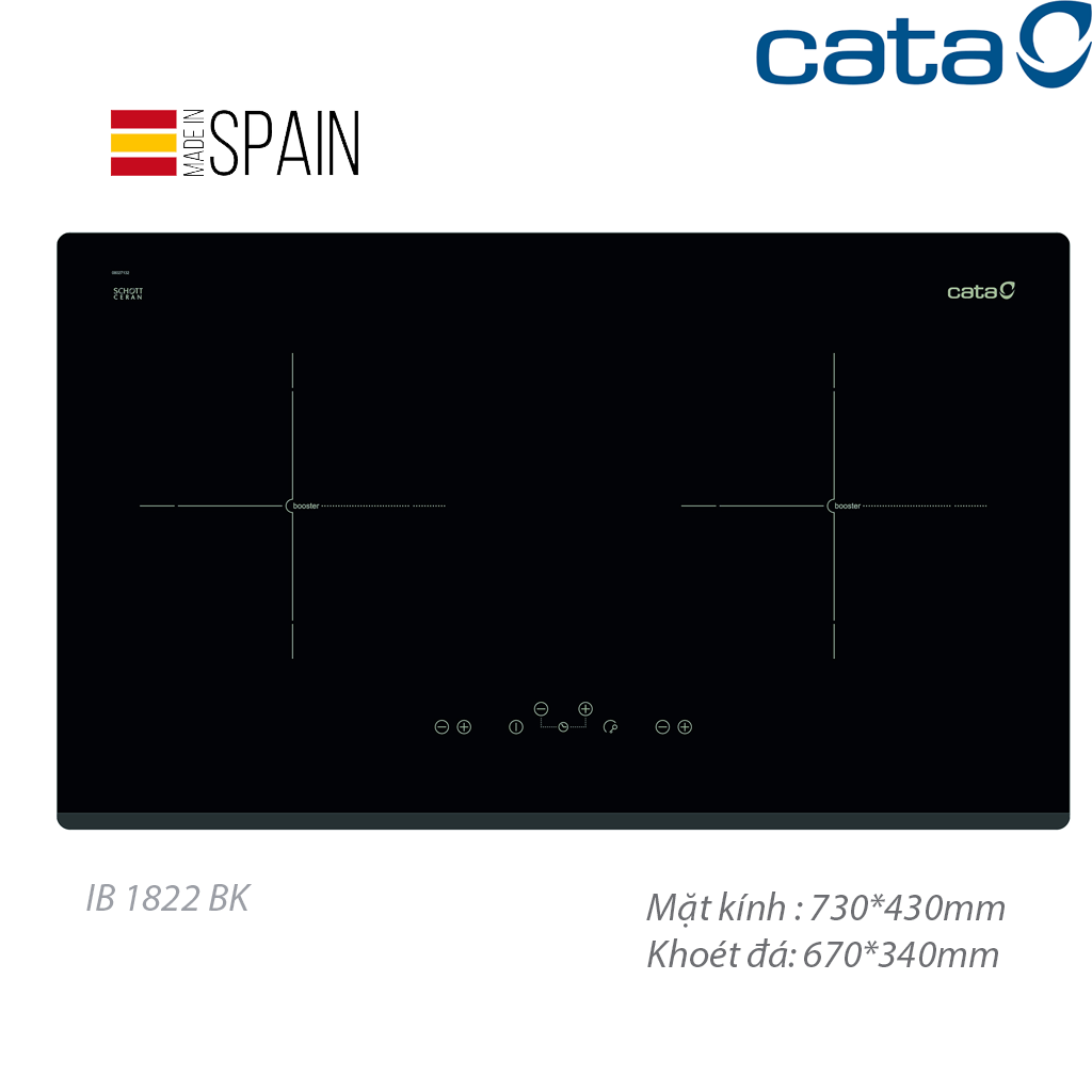 IB-1822-BK Bếp từ Cata IB 1822 BK - Ảnh 1