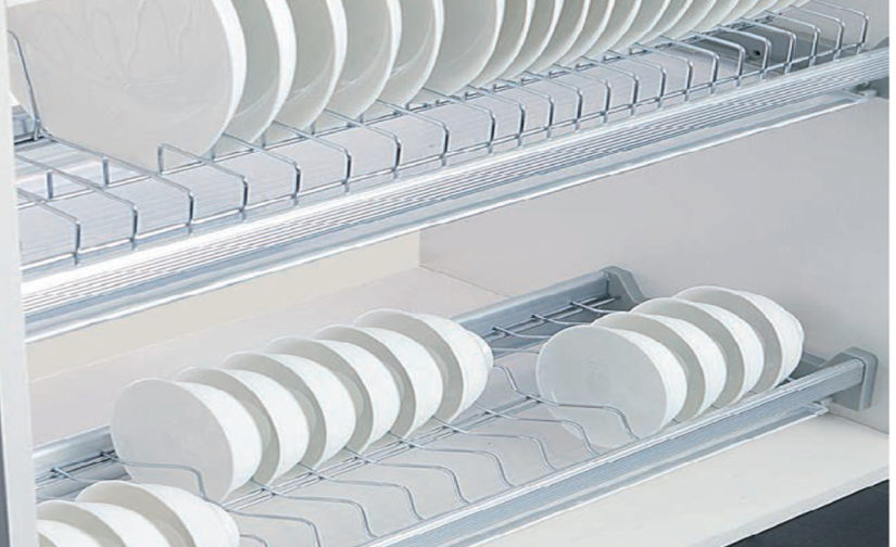 Giá bát, đĩa cố định 2 tầng Sevilla  Inox 600/700/900mm
