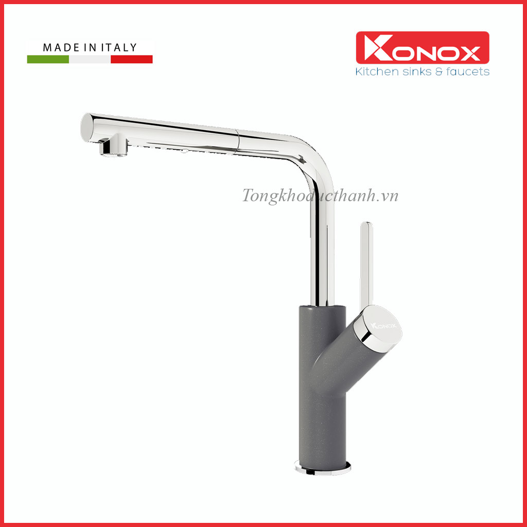 Vòi-rửa-bát-konox-Artan-Grey Vòi-rửa-bát-konox-Artan-Grey