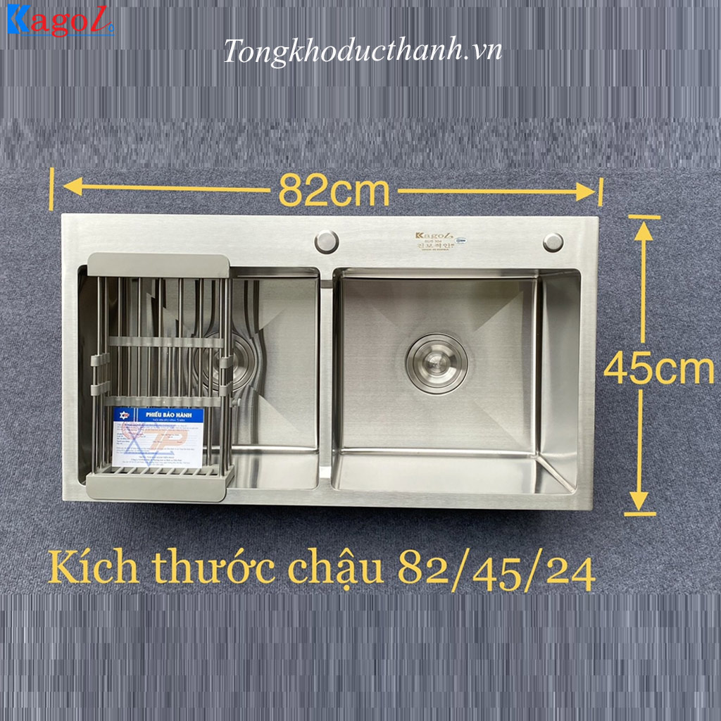 Chậu-rửa-bát-Kagol-K8245-hai-hố-cân Chậu-rửa-bát-Kagol-K8245-hai-hố-cân