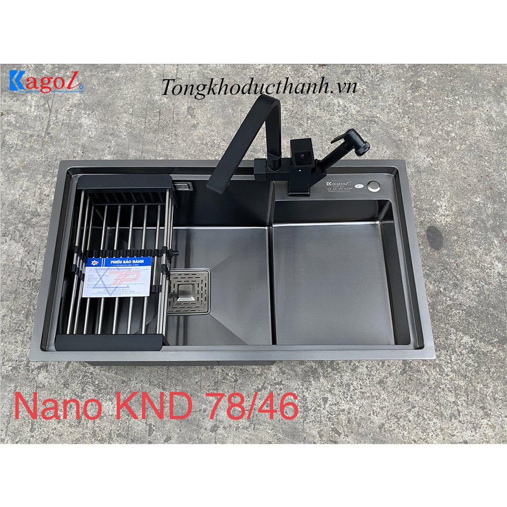 Chậu-rửa-nano-đen-1-hố-Kagol-KND7846B-có-bàn-chờ Chậu-rửa-nano-đen-1-hố-Kagol-KND7846B-có-bàn-chờ