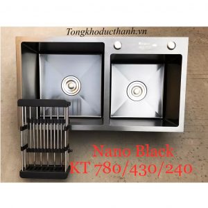 Chậu-rửa-nano-đen-Kagol-KND7843-lệch