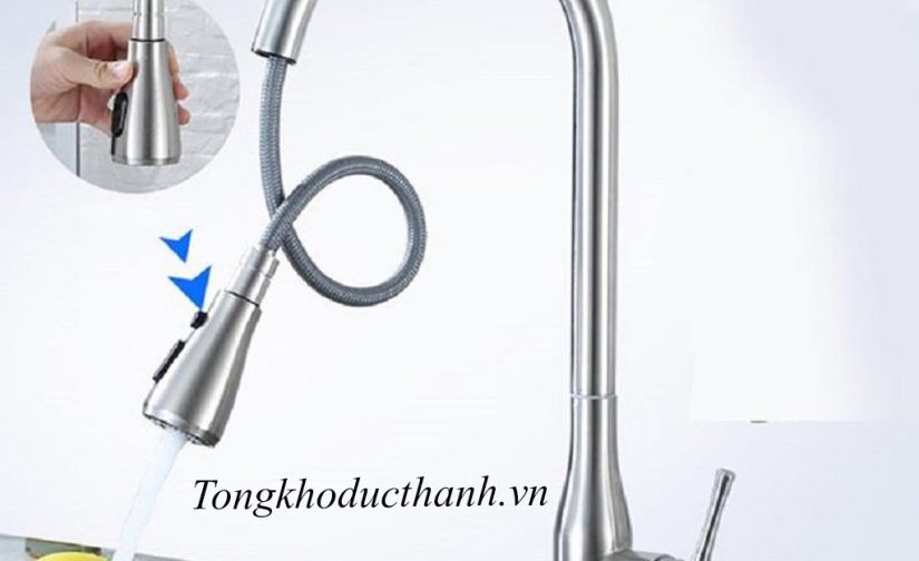 Vòi-rửa-bát-đầu-rút-Kagol-VC8501