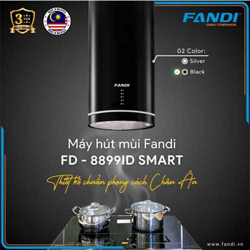 Máy hút mùi đảo Fandi FD-8899ID Smart Black