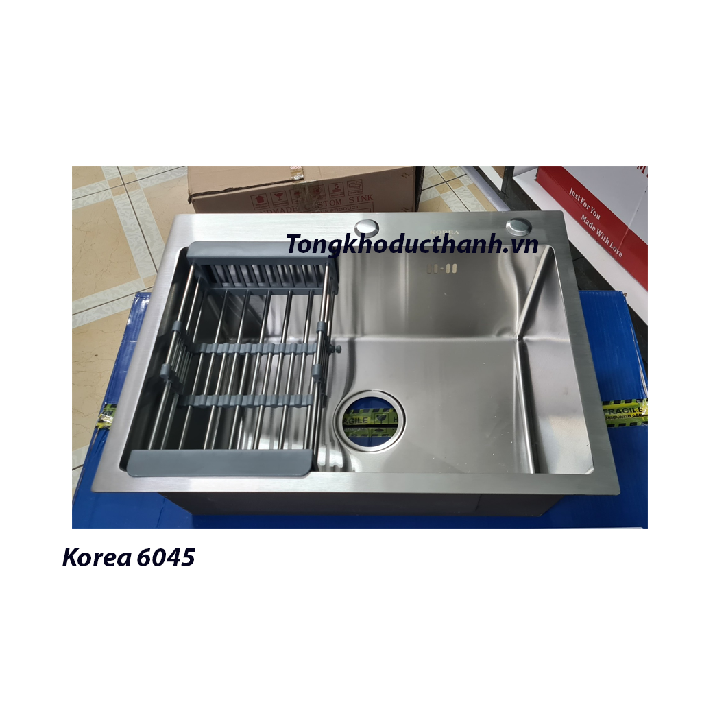 Chậu-korea-6045 Chậu rửa bát đơn Korea 6045 - Ảnh 1