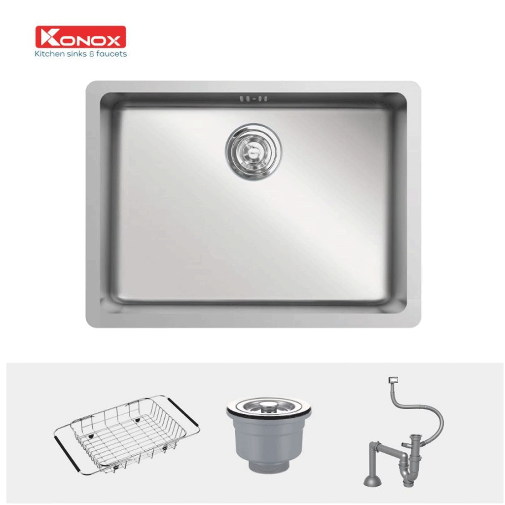 5444su Chậu rửa bát Konox Undermount Sink Cube 5444SU - Ảnh 1