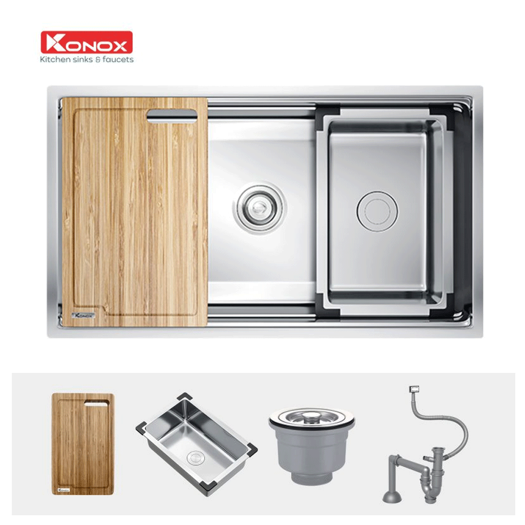 KN7644su Chậu rửa bát Workstation Sink – Undermount Sink KN7644SU ( KT76*44cm) - Ảnh 1