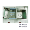Chậu rửa bát đúc liền khối Korea 7843 Inox 304 ( lỗ thoát phi 140)