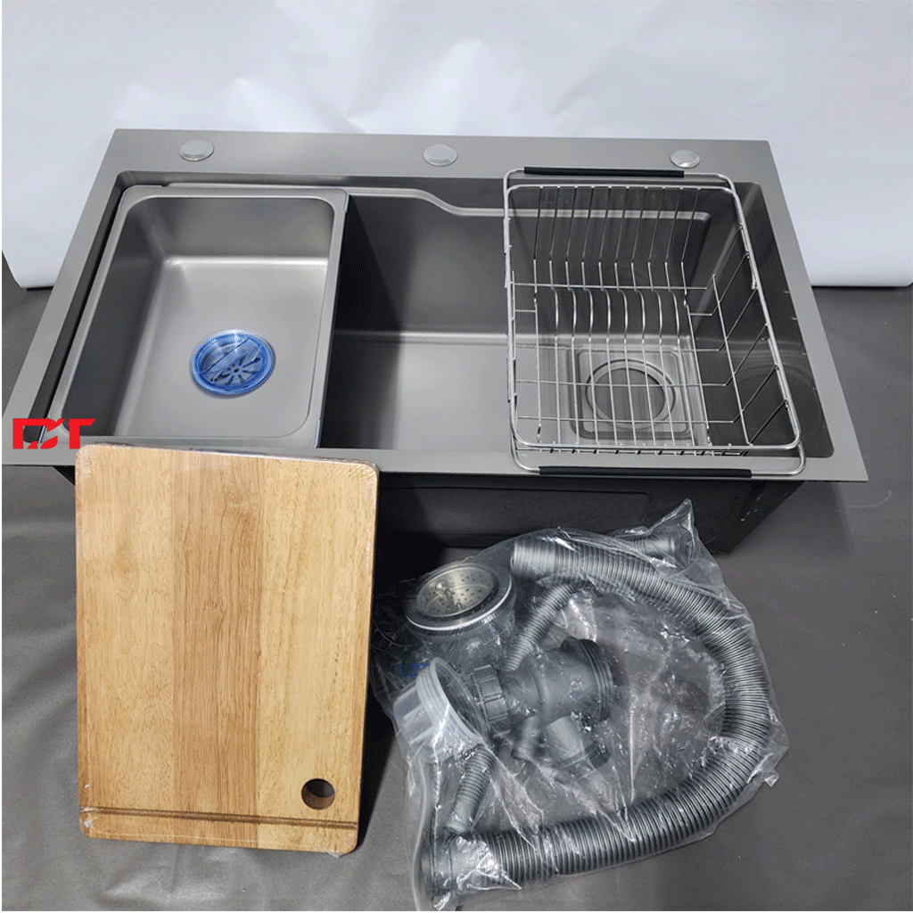 chậu-7546-xám Chậu Kobesi 7546 nano xám - Ảnh 1