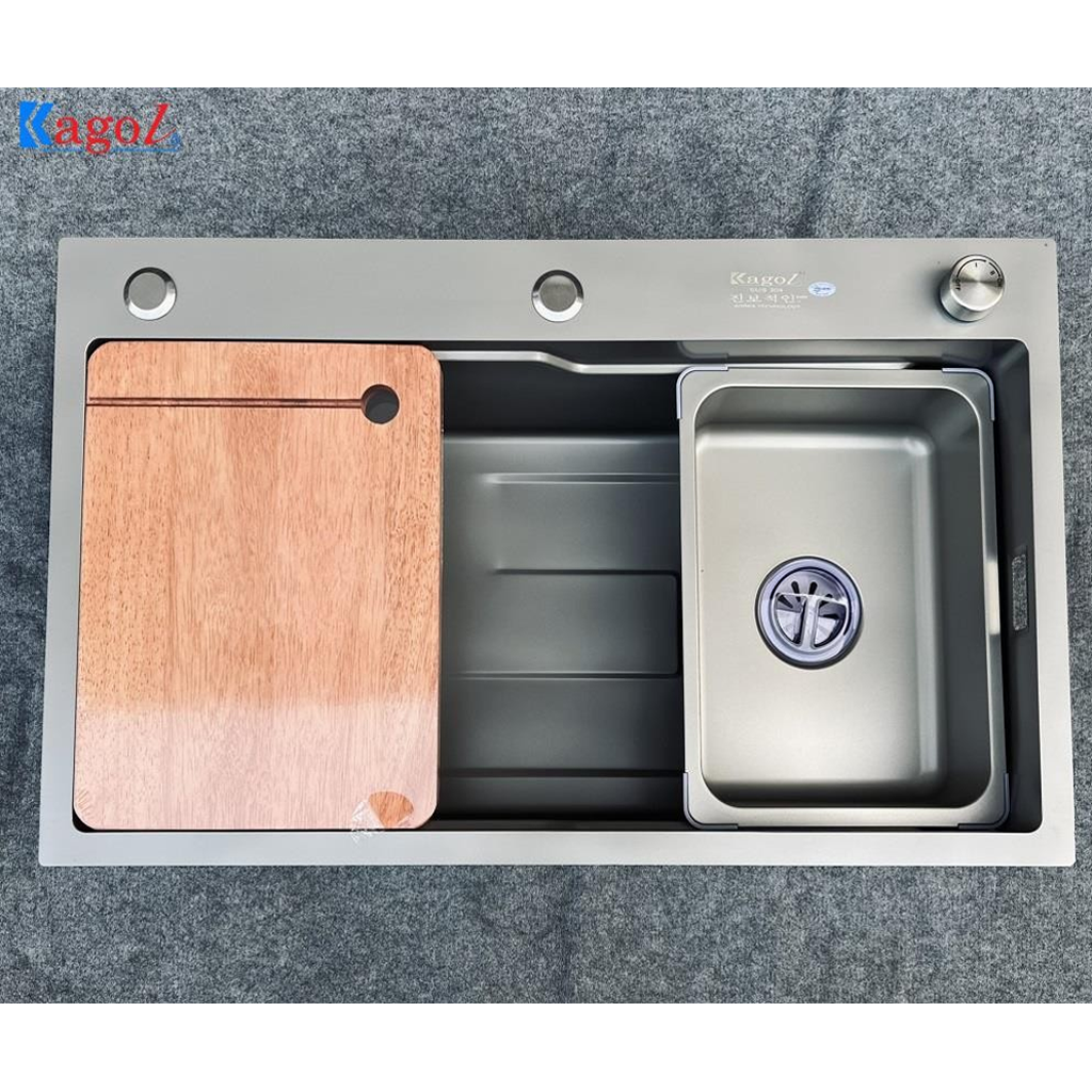 knb7545x Chậu rửa bát đơn Kagol KNB7545X (75 x 45cm) - Ảnh 1