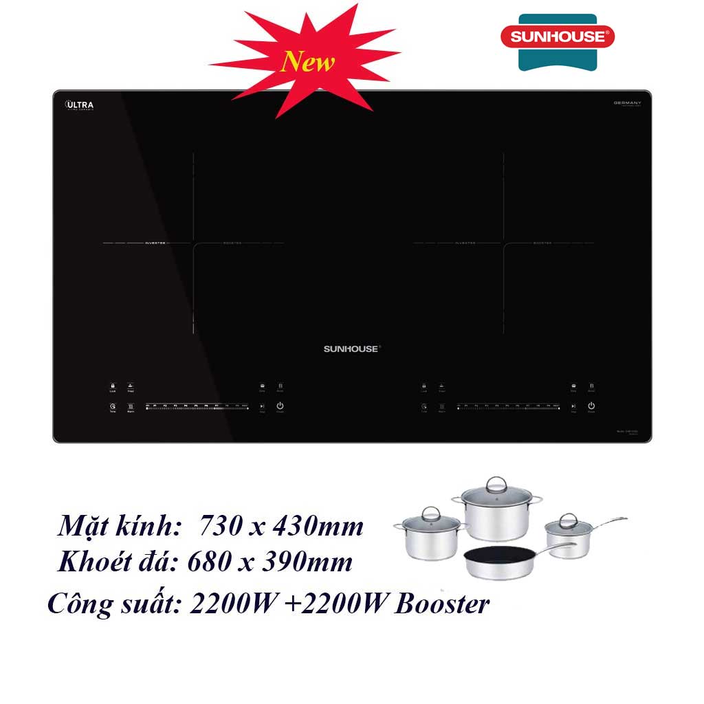 555 Bếp từ Sunhouse SHB555DI ( booster 2200W) - Ảnh 1