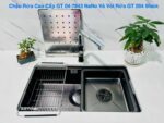 Bộ Combo Chậu rửa bát đơn âm Gento GT04-7843 Nano - chống xước, chống bám bẩn và Vòi rút - Ảnh 2