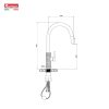 Vòi rửa bát konox dây rút Venice Gun Metal - Ảnh 3