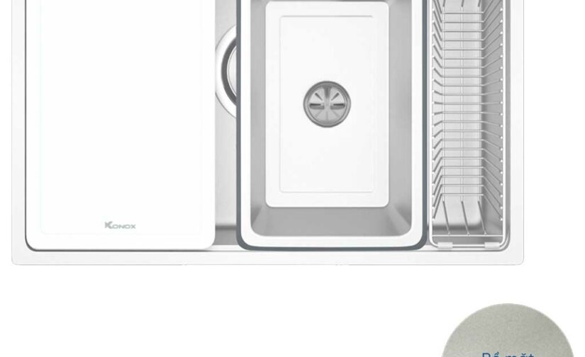 Chậu rửa bát Konox phong cách Nhật bề mặt mịn Tari 7648SM