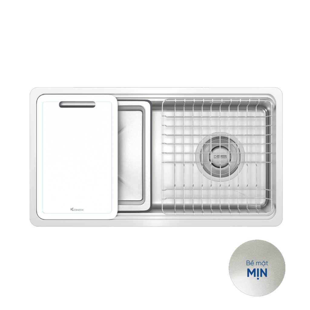 780sm Chậu rửa bát Konox phong cách Nhật bề mặt mịn Tari 780SM - Ảnh 1