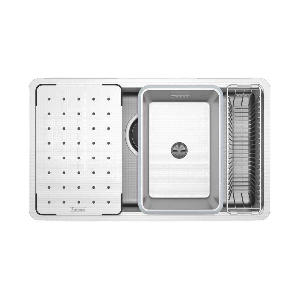 8044su Chậu rửa bát chống xước Workstation Sink Dekor 8044SU - Ảnh 1