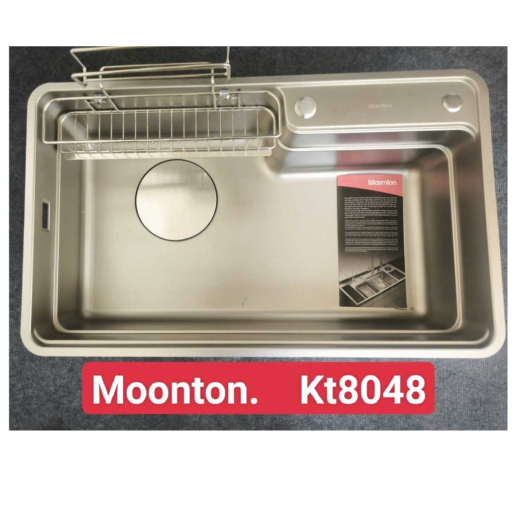 8048 Chậu rửa bát Moomton M8048 inox SUS304 vân sần chống xước - Ảnh 1