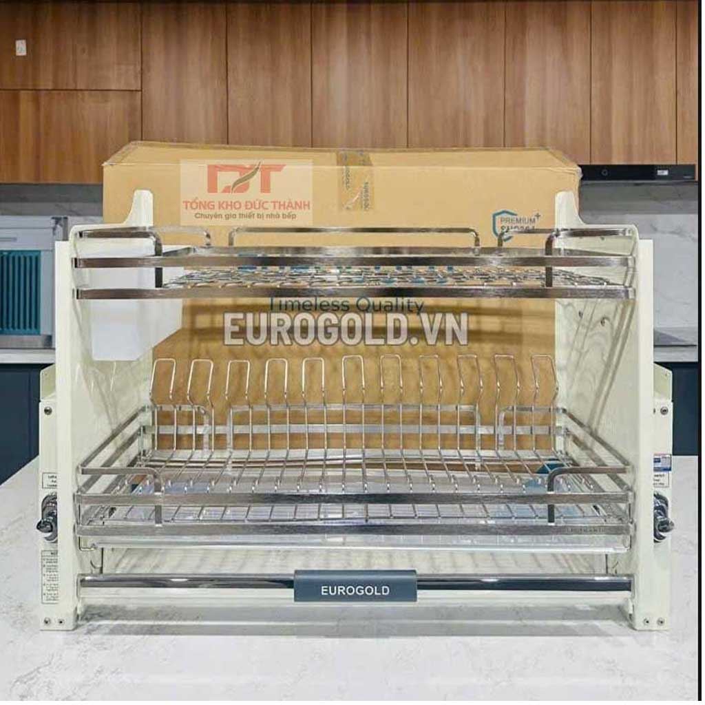 gia-nang-ha Giá bát nâng hạ Eurogold Inox 304 khung màu trắng EVI160/170/180/190W (EVI960/970/980/990LW) - Ảnh 1