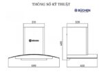 Máy hút mùi Buchen BU85HS Clean tự động làm sạch mô tơ - Ảnh 2