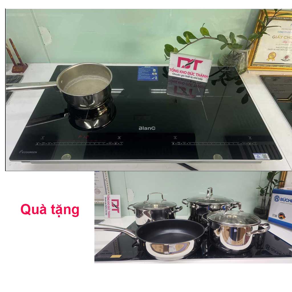 Bếp từ đôi BlanC BA569DI Bếp từ đôi BlanC BA569DI bo viền kính - Ảnh 1