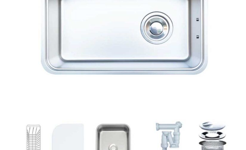Chậu rửa bát 1 hố Nobinox Nova A282M vân siêu mịn- Tặng vòi
