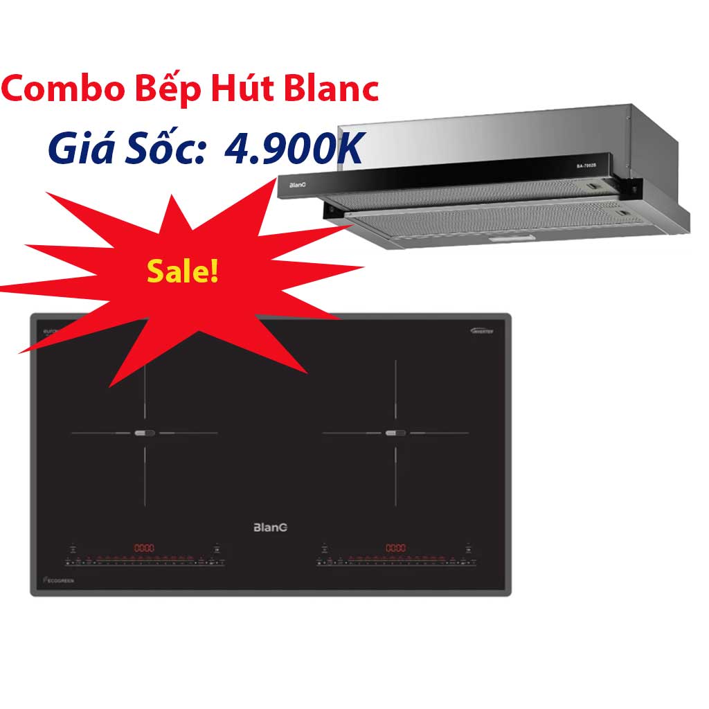 bộ-bep-blanc Combo Bếp từ, Hút mùi âm tủ Blanc bảo hành chính hãng 3 năm - Ảnh 1