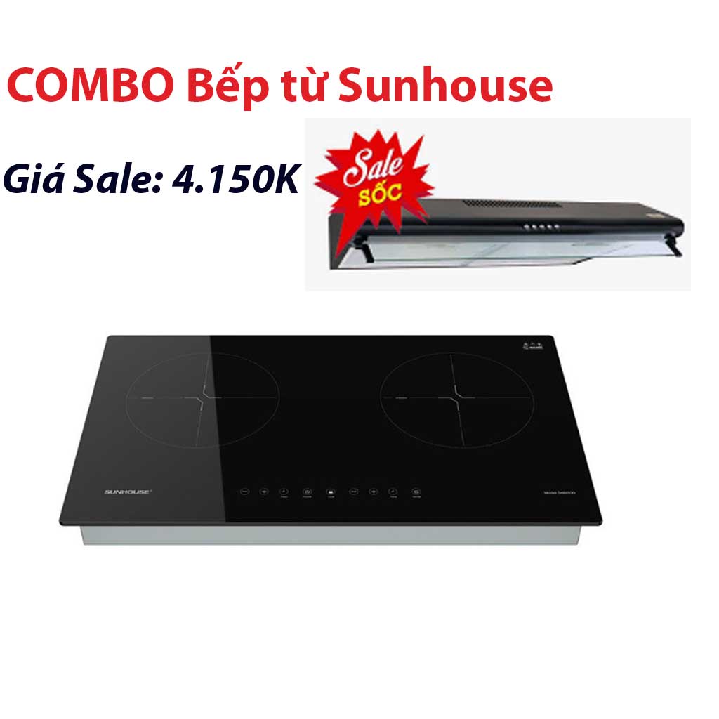 combo-bep-sunhouse Combo Bếp từ, Hút mùi Sunhouse - Ảnh 1