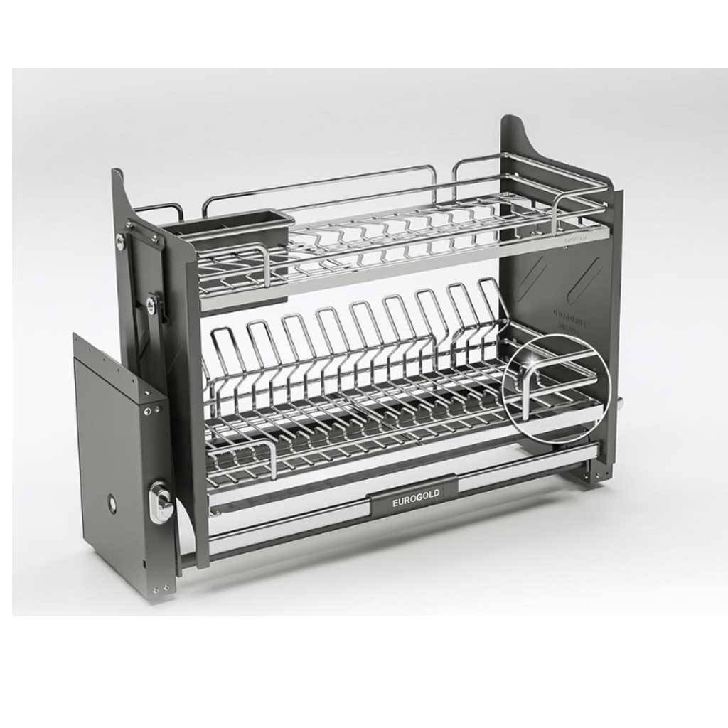 gia-nang-hạ-ovan Giá bát đĩa nâng hạ inox 304 nan Oval EPV9060Pro (EPO9360LX)60cm - Ảnh 1