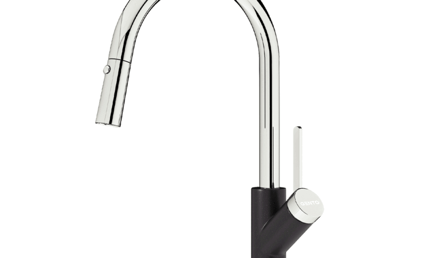 Vòi rửa nóng lạnh dây rút Gento GT-207 Black