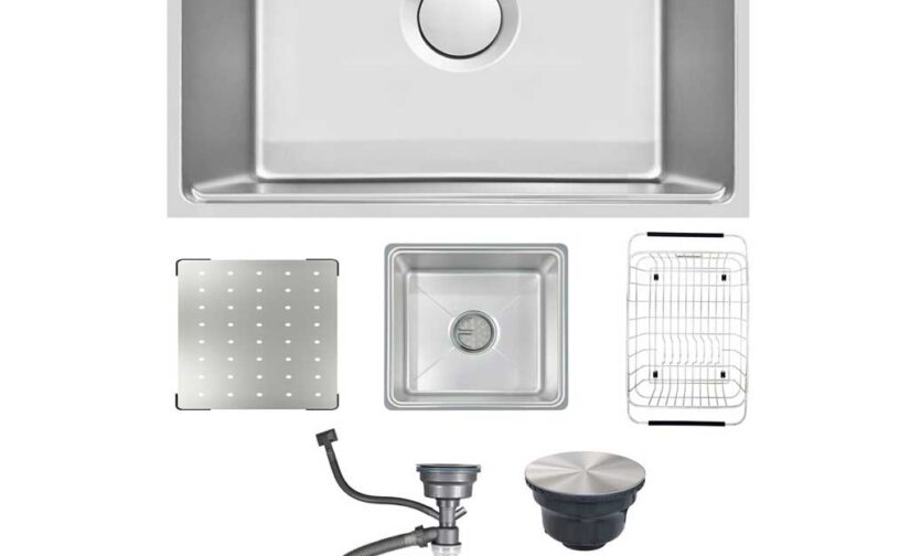 Chậu Rửa Bát Inox Chống Xước GENTO: GT04 – 7046 tặng vòi rút