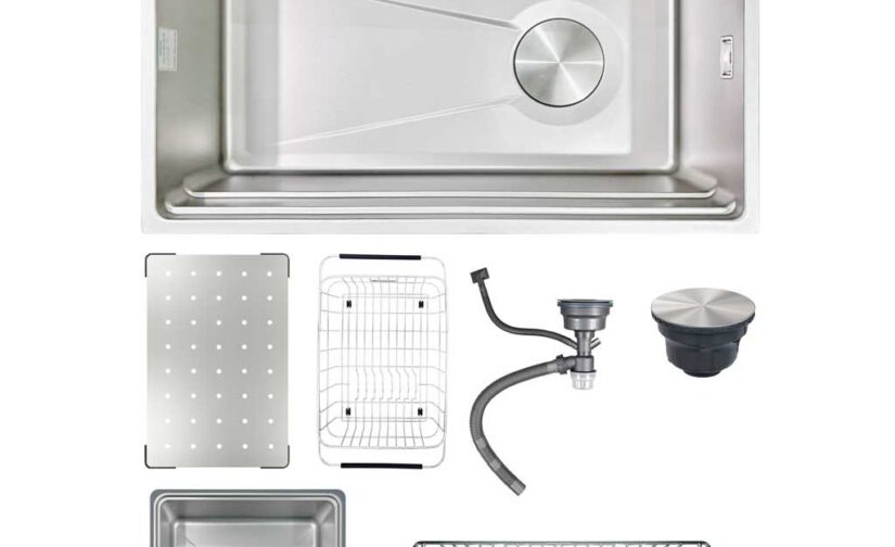 Chậu Rửa Bát Inox Chống Xước GENTO: GT04 – 7645 New tặng vòi