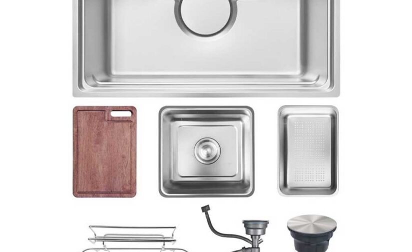 Chậu Rửa Bát Inox Chống Xước GENTO: GT04 – 7848 Premium tặng vòi rút