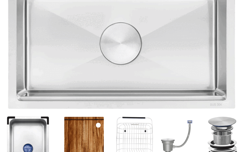 Chậu rửa 2 hố Gento GT04-8050 inox 304