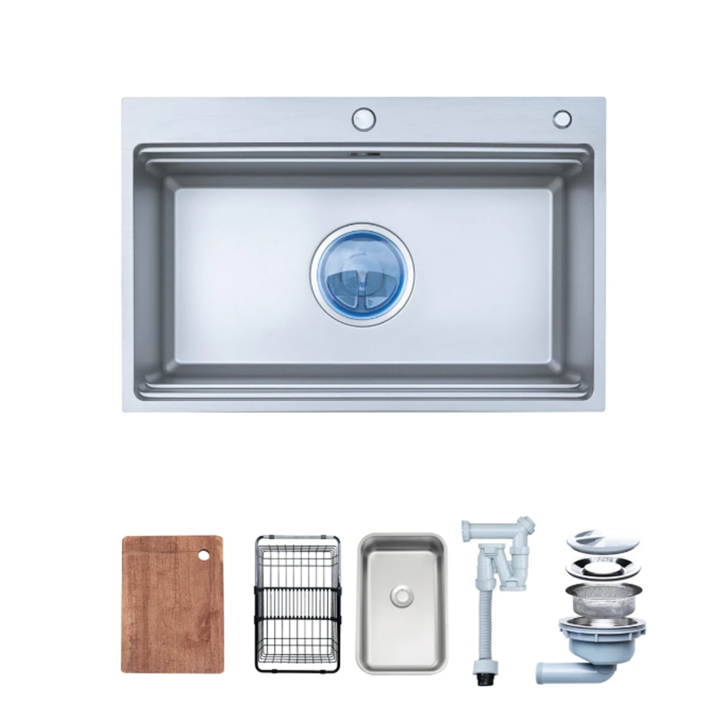 LIRA NJ560D 1 Chậu rửa bát 1 hố NOBINOX LIRA NJ560D - Ảnh 1