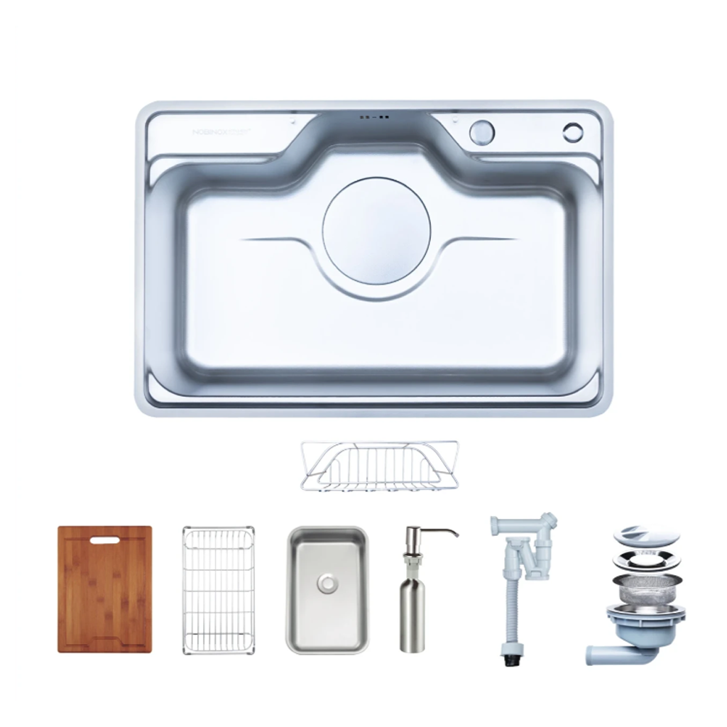 NOBINOX LIKEN NL725D 1 Chậu rửa bát 1 hố NOBINOX LIKEN NL725D - Ảnh 1